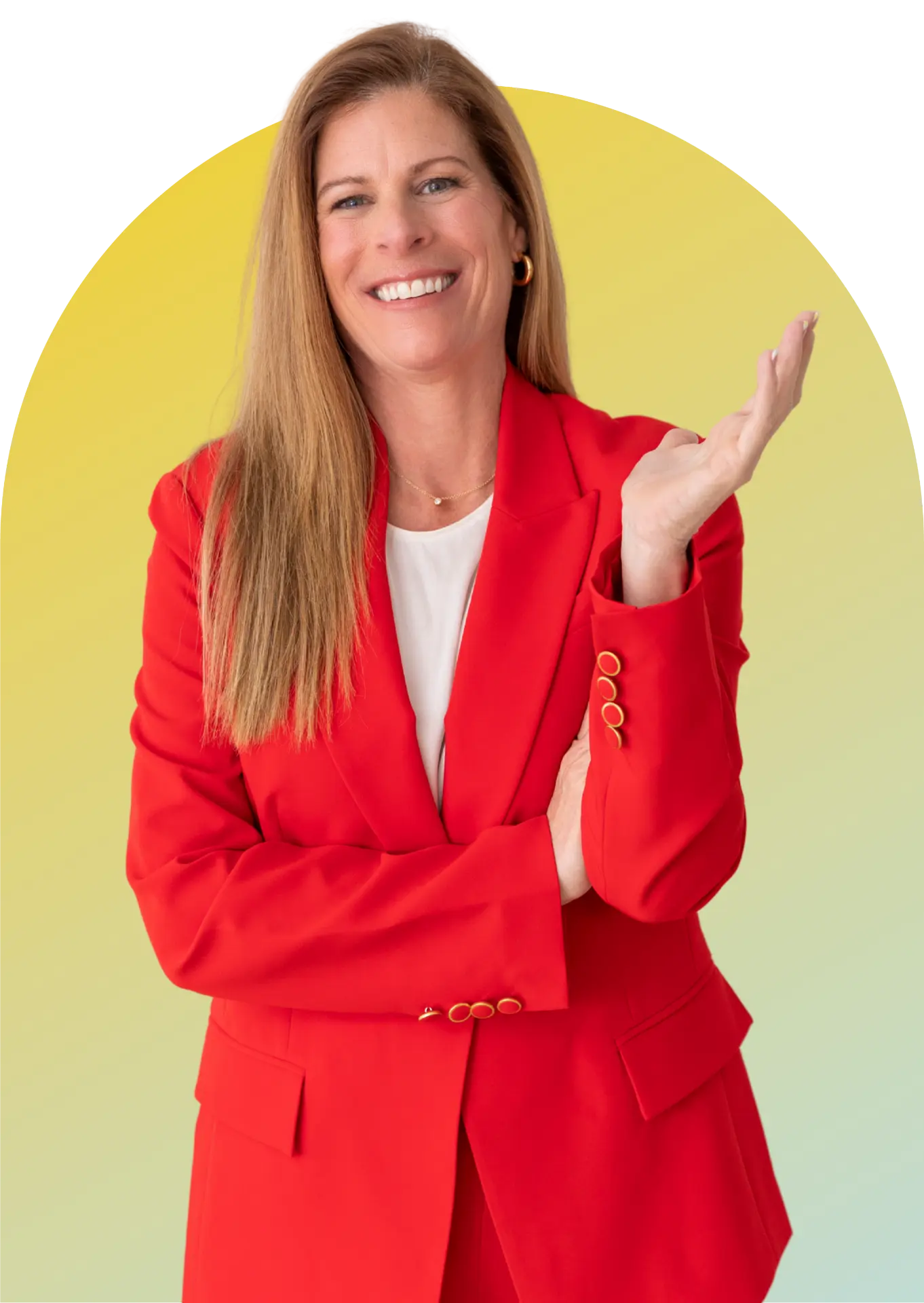 Portrait of Chantell Preston in a red blazer
